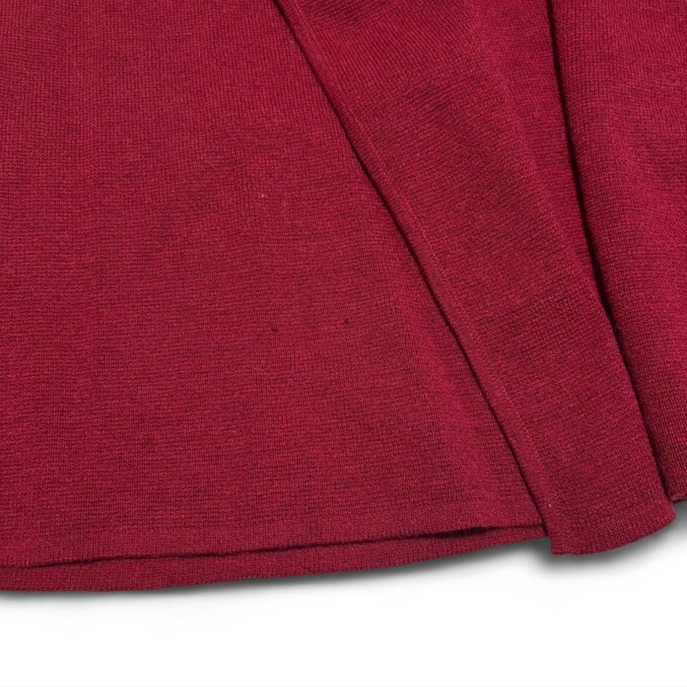 Eileen Fisher Women's Small Wool Drape Collar Knit Cardigan Berry READ - Picture 5 of 7